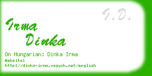 irma dinka business card